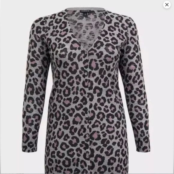 Slub Boyfriend Cardigan Button-Front sweater - Picture 11 of 12